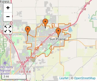 Area schools map